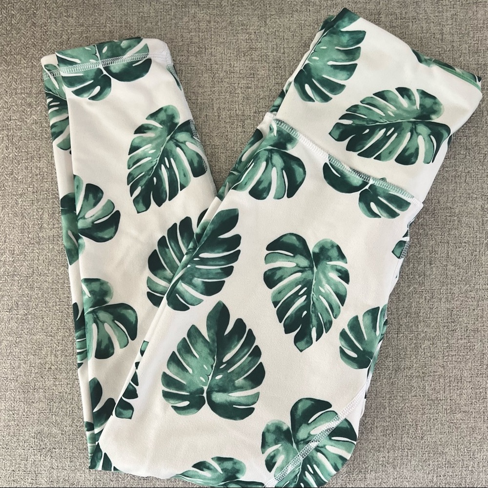 WildFoxSweat Monstera Plant Workout Leggings